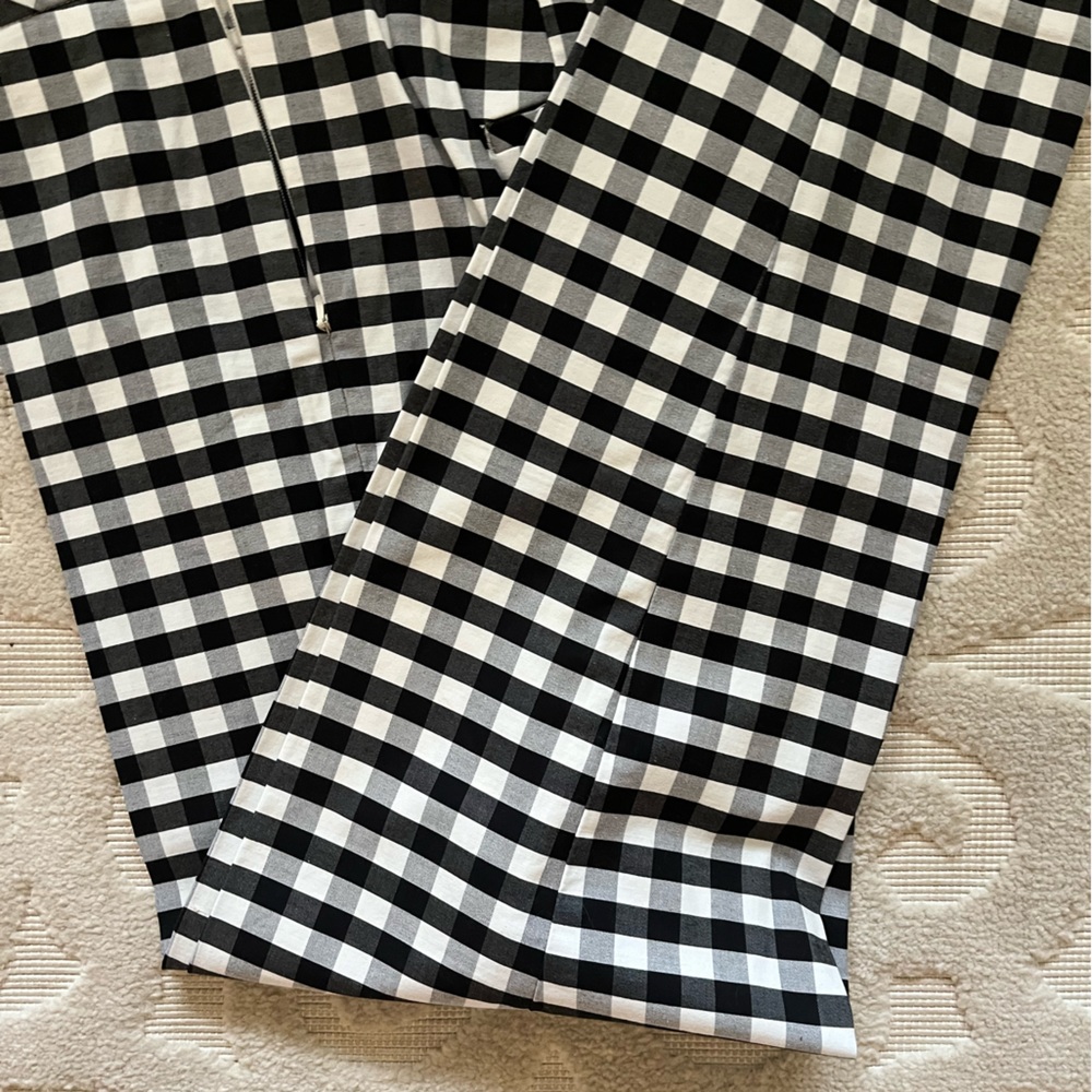 Talbots black and white check pants